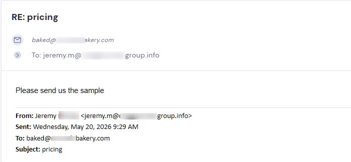 Retailer reply from CMJJ Gourmet
